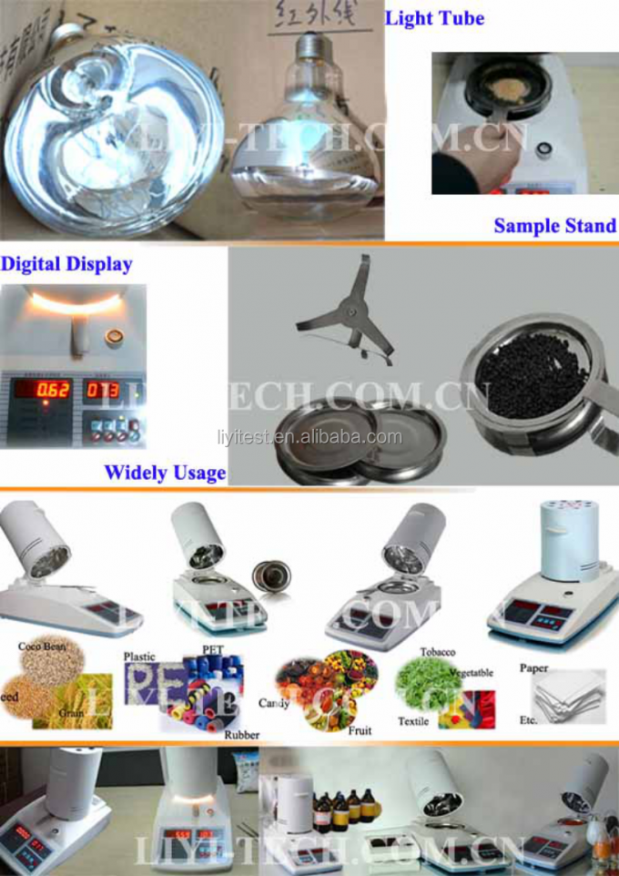 LIYI مواد خام دانه برنج تستر رطوبت سنج 1