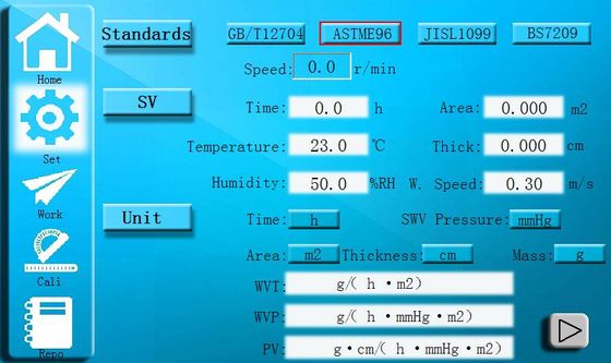 دستگاه تست نفوذپذیری بخار آب برای پارچه های روکش دار